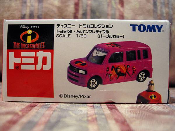 ★ディズニー トミカ　D-05 トヨタbB　Mr.インクレディブル　紫