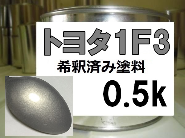 * Toyota 1F3 краска premium серебряный Crown разбавление settled 