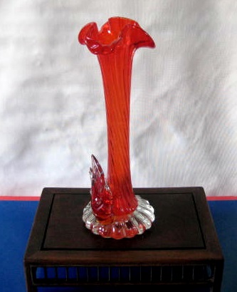 アンティーク　ガラス花器 　花瓶　 オブジェ　_画像1