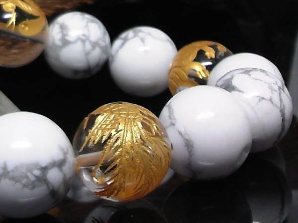 金四神獣水晶ホワイトターコイズ１４ミリ