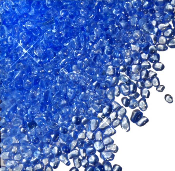 キラキラ輝く　ロメイサンド　サフィヤブルー　1.5kg　水槽　硬質クリスタルガラス製　インテリア