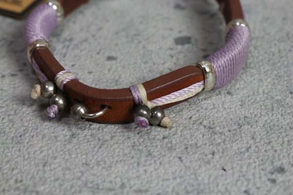  new goods Comme Ca men Italy made leather bracele light purple / tea regular price 2 ten thousand 2