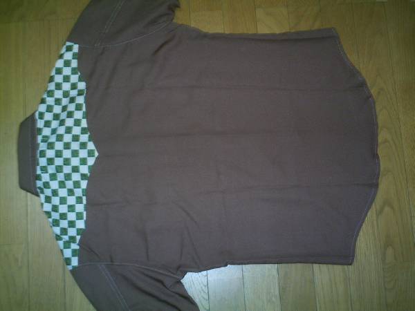 * handmade * city pine pattern cloth attaching Western long sleeve XL free postage equipped 