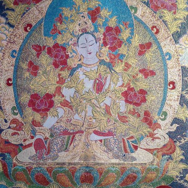 ヤフオク 卍チベット 仏教 女尊 多羅菩薩 織物 90ｃｍ 検