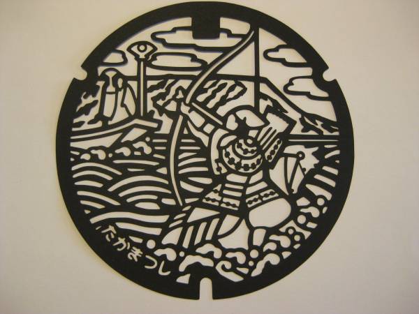 最も優遇 Yahoo!オークション - 高松市 マンホール絵柄 切り絵 絵画