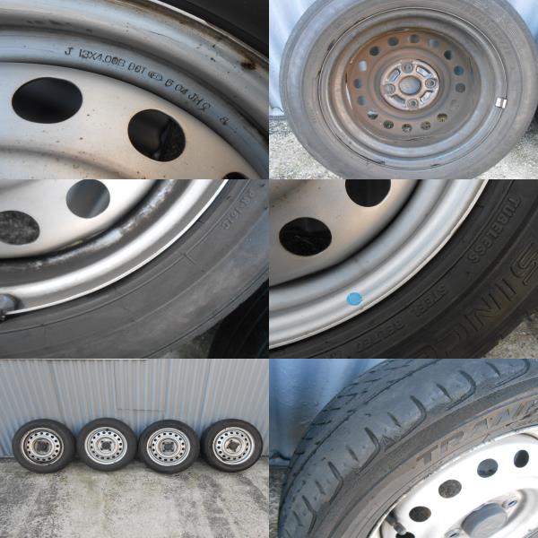 鉄ホイル　13×4.5JJ　PCD100　4穴　155/65R13　TOYO FALKEN