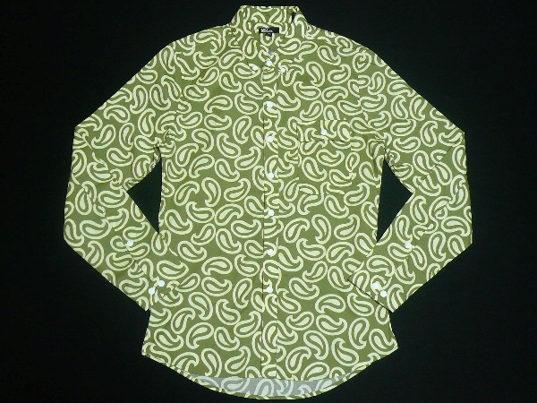 新品リーバイスLEVISCaliforniaプリントBDシャツS(XS)緑茶\11000