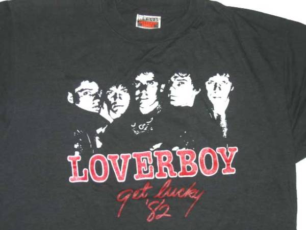 VINTAGE！LOVERBOY　USED82ツアーTシャツ_プリント詳細画像です。