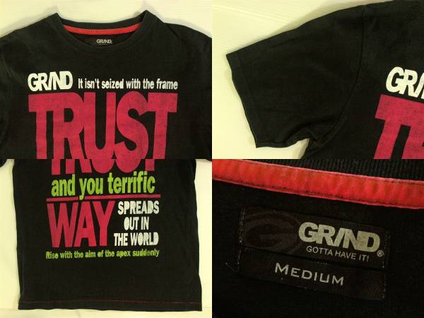 ☆ビィオゥビィーBOBWIN【GRIND】半袖Ｔシャツ M 黒 カットソー_画像2