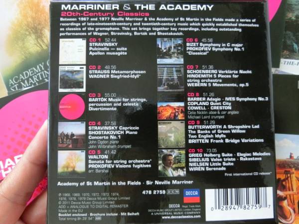 b/10CD◆Marriner & The Academy/20世紀の～/Bartok,Walton_画像2