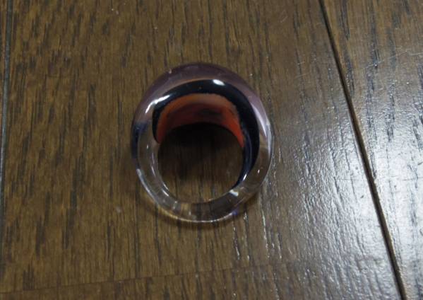 ベネチアンガラスの指輪　マーブル模様_画像2