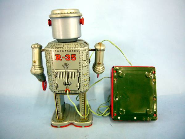 50's* Masudaya *R-35* robot * electric remote control * immovable *