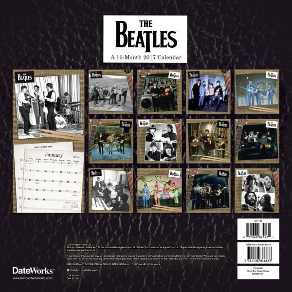 * бесплатная доставка * Beatles * 2017 календарь * новый товар нераспечатанный *3