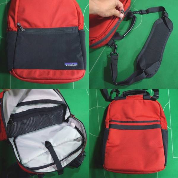 ▲パタゴニア スクールバッグ風(fēng) 縦長(zhǎng)ショルダーバッグ コンピュータ コミューター レンガレッド 美品!!!▲