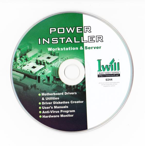 ドライバ CD-ROM　Iwill POWER INSTALLER_ドライバＣＤ