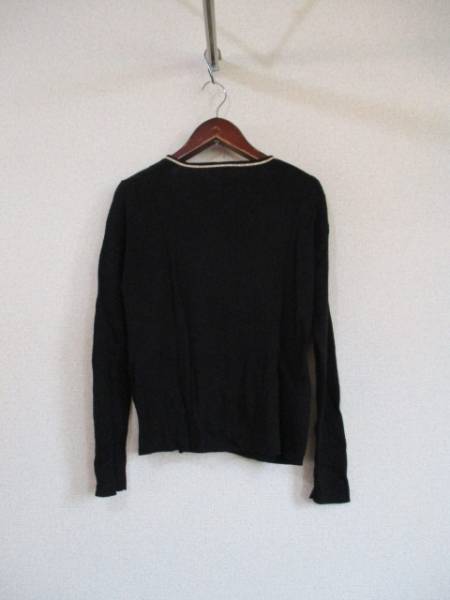 courreges black rib knitted cardigan (USED)110415②