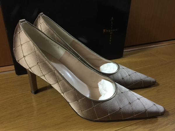  new goods *AKIRA osaki* Gold * beige * pumps * Stone *