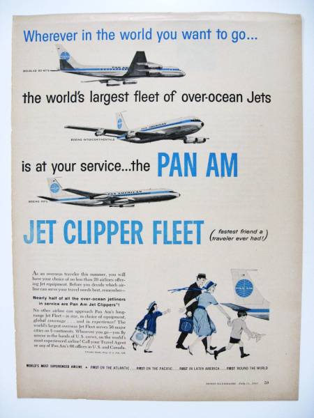 Yahoo!オークション - 1960年PAN AMパンアメリカン航空広告 Yahoo!オークション - 1960年PAN AMパンアメリカン航空広告