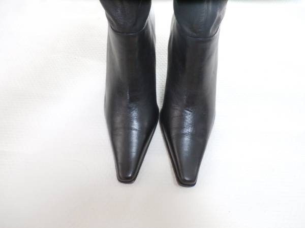  trying on only *carino* original leather long boots *23.5