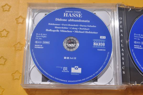 ハッセ：捨てられたディドーネ@ホフステッター&ホーフカペレ・ミュンヘン/ホルツハウザー/フェッリ＝ベネデッティ/サバドゥス/3CD_画像3