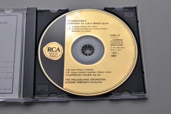 チャイコフスキー：交響曲第5番&イタリア奇想曲@ユージン・オーマンディ&フィラデルフィア管弦楽団/ゴールドCD/Gold CD_画像3