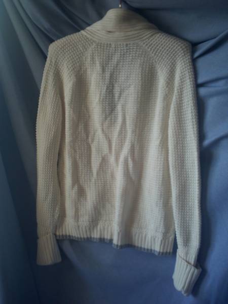 *GAP Gap cotton . knitted cardigan off white L new goods *