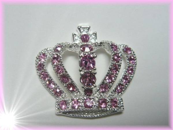  silver plating Crown high quality metal parts pink . deco silver decoration metal parts rhinestone 