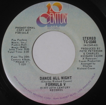 Formula V - Dance All Night ■ soul funk disco 45 試聴_画像2