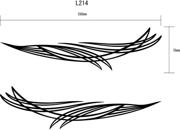 003_デカール バイナル　ピンストライプ　ステッカーーＬ214_2_画像1