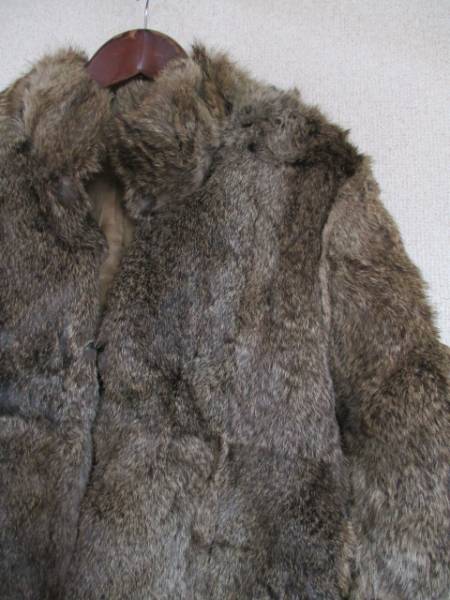 JAYRO tea rabbit fur blouson (USED)120115②)