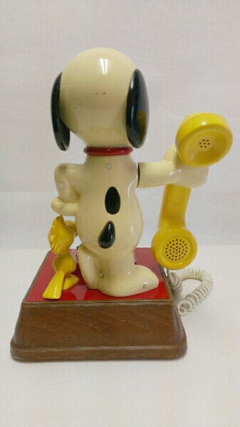 * nationwide free shipping * Snoopy Woodstock Vintage dial type telephone machine antique Showa Retro that time thing lovely SNOOPY