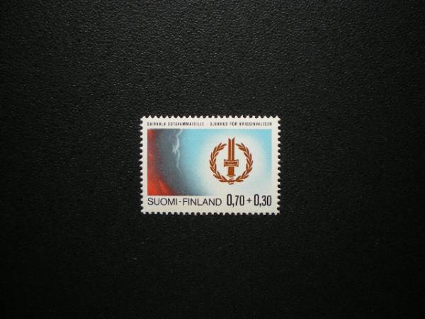 フィンランド共和国発行 戦争傷病連合のバッジなど傷病兵のための病院切手 １種完 ＮＨ 未使用_画像3