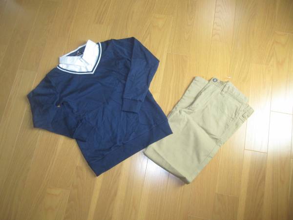  новый товар 150cm#. сделка 1500 иен # длинный рукав tops * брюки 2 позиций комплект 