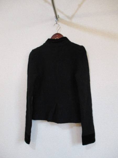 JILSTUART黒ボタン付きニットジャケット(USED）112015)