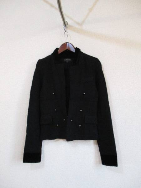 JILSTUART黒ボタン付きニットジャケット(USED）112015)