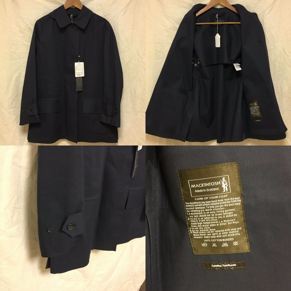 新品 MARGARET HOWELL × MACKINTOSH ゴム引 コート NAVY Ⅱ MHL