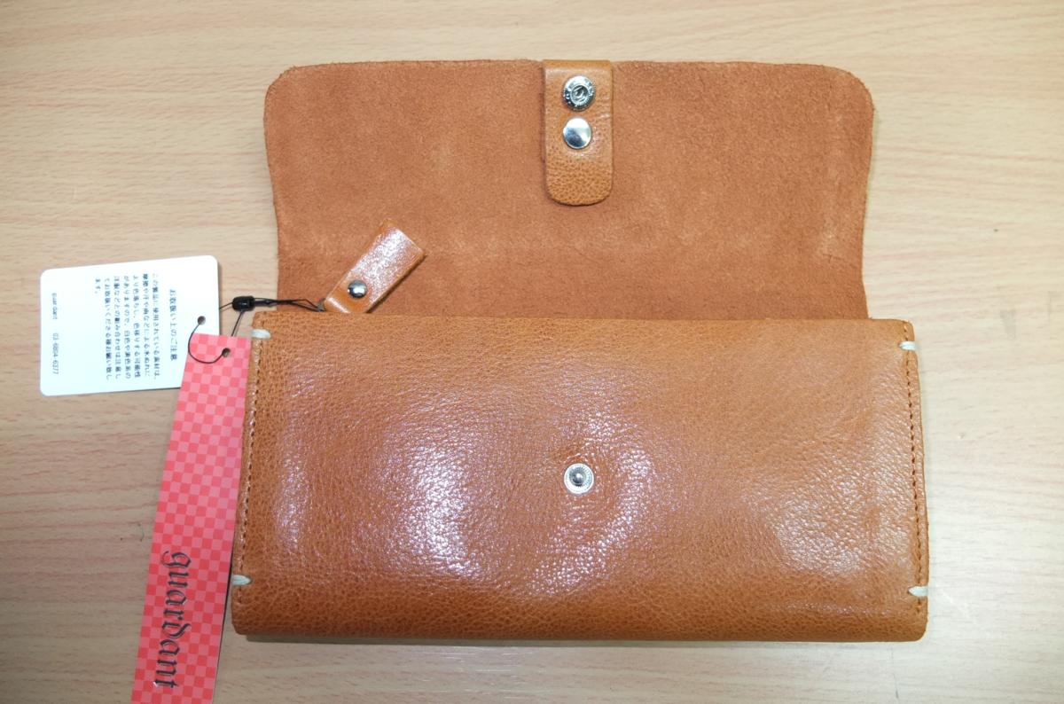  long wallet ( change purse . equipped ) cow leather Akira tea guardant* unused cheap!