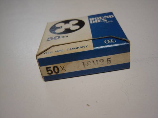 ねじ切り　ダイス　50φ　M18　ピッチ２．５　未使用　OSG制