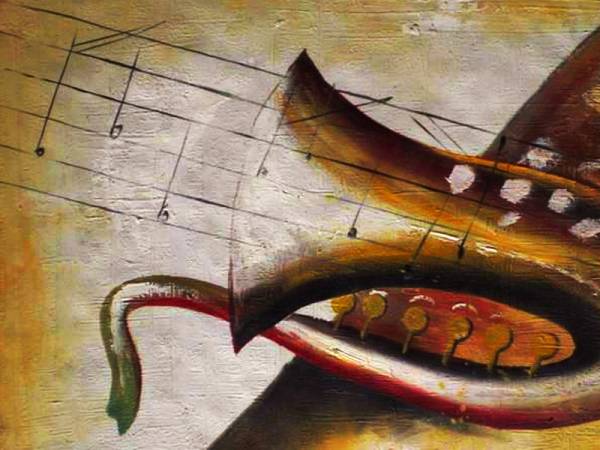  oil painting still-life picture [ musical score . trumpet ] F12 number (50x60cm)