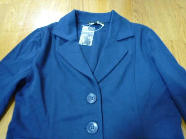 新品Laura Ashley【ローラアシュレイ】のジャケット★2980円即決★（紺色）11號サイズ、Lサイズ