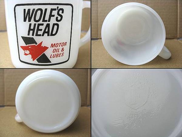 1970’s WOLF'S HEAD ウルフズヘッド フェデラル アドバタイジング マグ オイル缶 OIL ガソリン 幹田 FIREKING 企業物_WOLFS HEAD フェデラル アドマグです！