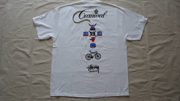 Stussy Fixed Gear Bikes Tee 白 XL Tシャツ 自転車 ステューシー NY LA LONDON TOKYO PARIS レターパックライト