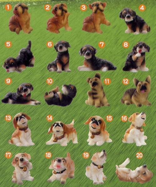★ガチャポン じゃれ犬わんこ全20種★いぬイヌ仔犬