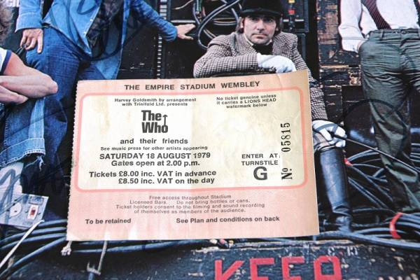The Who ザ?フー　1979年 EMPIRE STADIUM WEMBLEY チケット半券