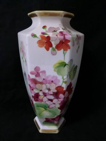 値下げ！美品！手塗り初期オールドノリタケ花瓶1911
