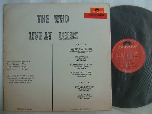 南米 コロンビア / THE WHO LIVE AT LEEDS_画像2