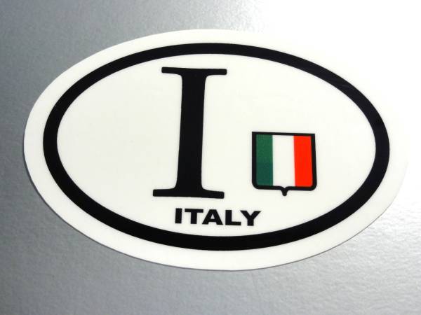 Z0D2●ビークルID/イタリア国識別ステッカー sizeM●国旗 ヨーロッパ おしゃれ イタリア車 グッズ 耐水シール EU_画像1