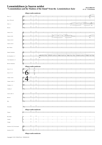 シベリウス「レミンカイネン組曲」 吹奏楽楽譜セット シベリウス「レミンカイネン組曲」 吹奏楽楽譜セット
