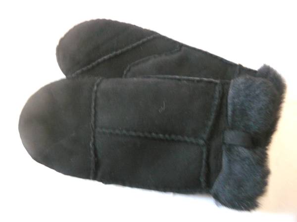 MINKA Mouton Япония M Размер Черные Перчатки Овчина Свободная Упаковка