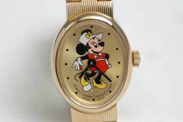  быстрое решение Minnie Mouse механический завод часы * ELGIN * Elgin * Disney 